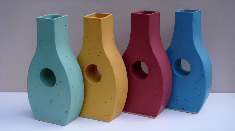 Creating a Unique Donut Vase from Clay Slabs